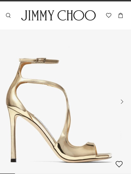 Jimmy Choo Shoes - Jimmy Choo Gold Metallic Ankle-Strap Stiletto Sandals